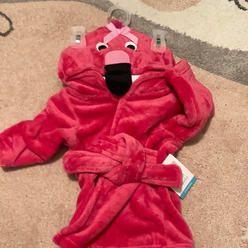 Bath robe flamingo